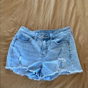 Old Navy Blue Jean Shorts Distressed Frayed Hem